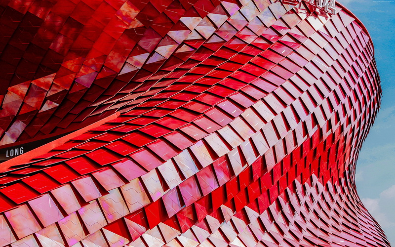side by side, art and craft, low angle view, multi colored, arrangement, hanging, indoors, close-up, Vanke Pavilion, 4K, order, no people, day, 4K, design