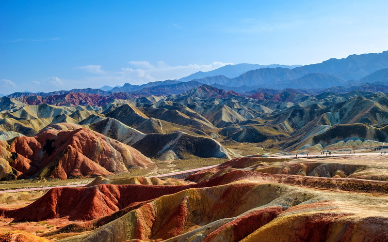 Mountains, China, Danxia, 2K, Zhangye