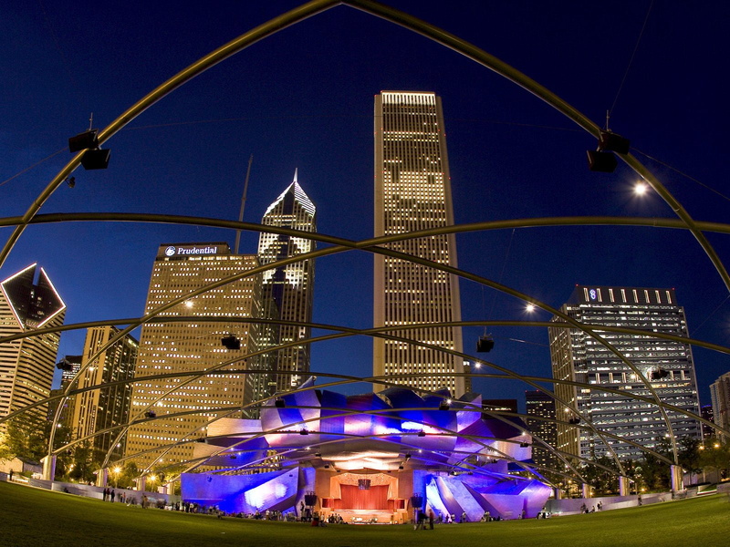 pavilion, chicago, millennium, park, 720P, illinois