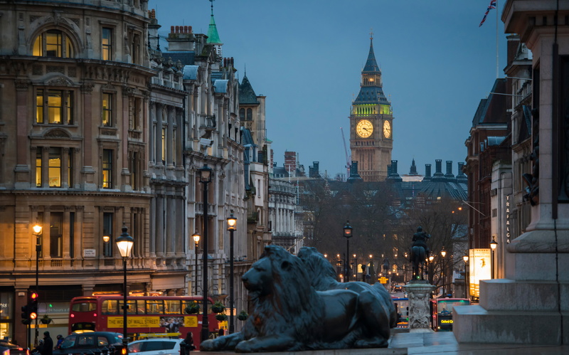city Of Westminster, 5K, traffic, cultures, double-Decker Bus, statue, town Square, lion, cityscape, capital Cities, clock tower, europe, palace, sky