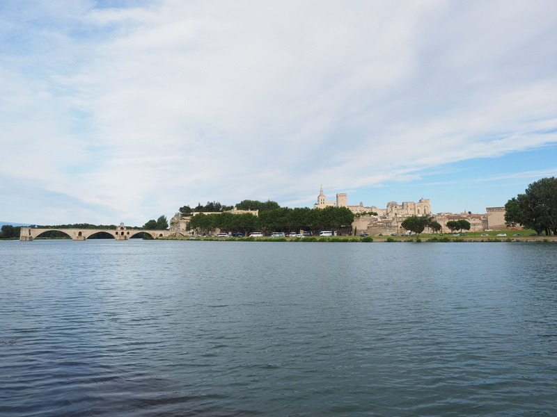 rhône, pont saint bénézet, statue, ruin, roman catholic cathedral, outdoors, City View, building, day, arch bridge, golden statue, cloud - sky, tourist attraction