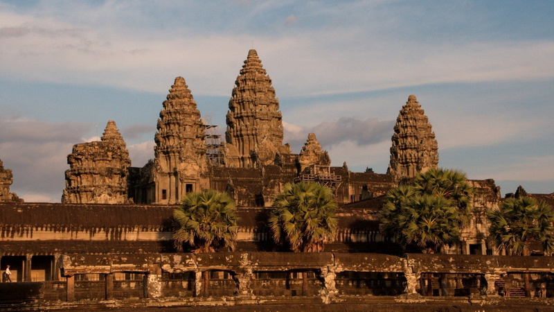 built structure, the past, water, Temples, ancient civilization, ancient, 1080P, travel destinations, spirituality, belief, tourism, Angkor Wat, place of worship