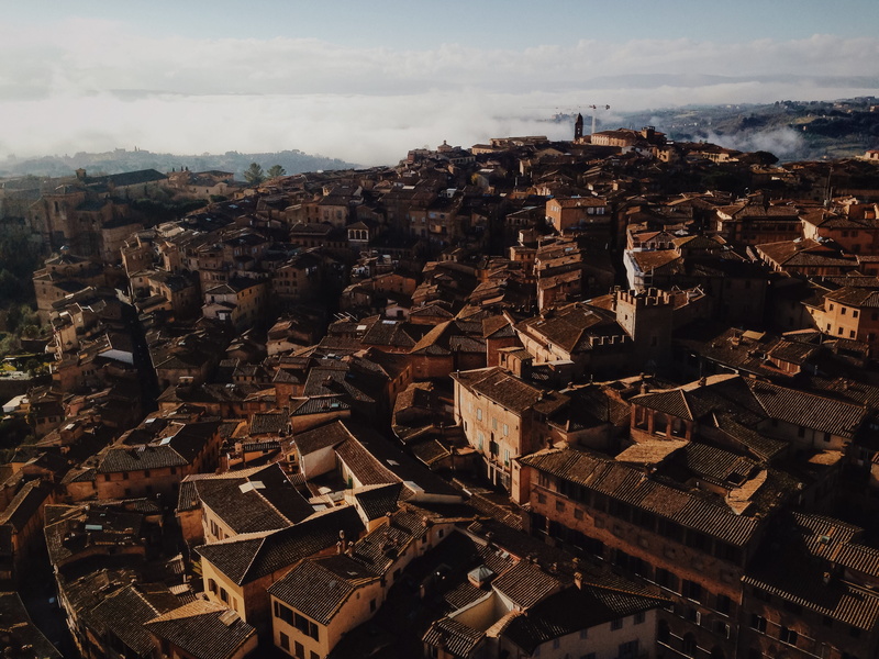 torre, mangia, style, city, roof, cityscape, rooftop, residential district, town, travel destinations, high angle view, built structure, building, 2K