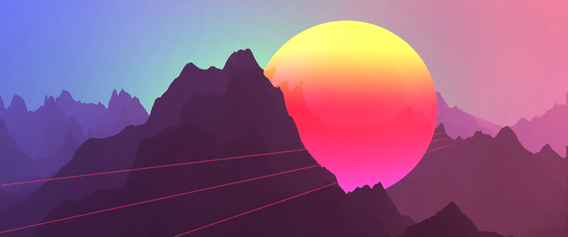 Sun, 2K, clip, outdoors, balloon, peak, mountain peak, sky, landscape, no people, twilight, travel destinations, mountains, purple, scenics - nature, nature