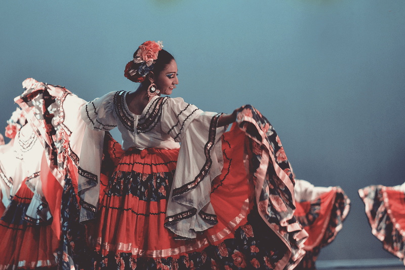 performance, three quarter length, folk, looking, front view, flowers, traditional clothing, dress, 5K, clothing, scarf, standing, lifestyles, customs