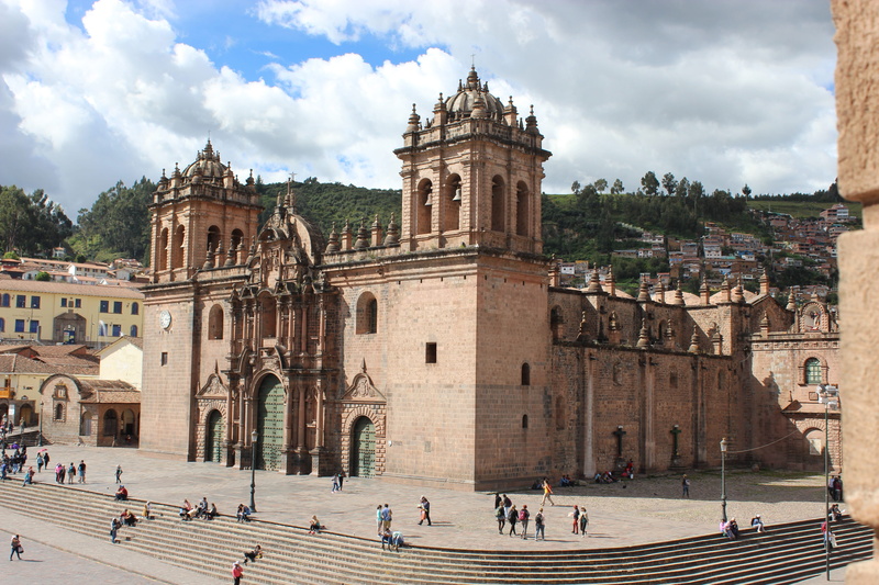 belief, sacred, plaza, men, tourism, daytime, travel, building exterior, Peruvian, nature, history, crowd, Cusco, built structure, architecture, city, the past
