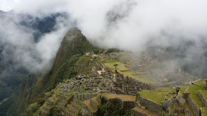 architecture, ancient civilization, mountain, tourist, landscape, land, sky, daytime, history, picchu, trail, cloudy, cloud - sky, travel destinations