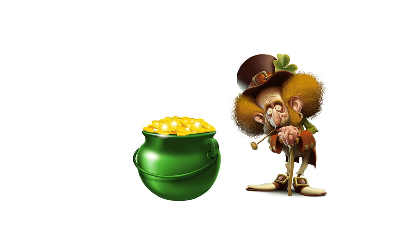 pot, 2K, minimalism, Leprechaun, gold