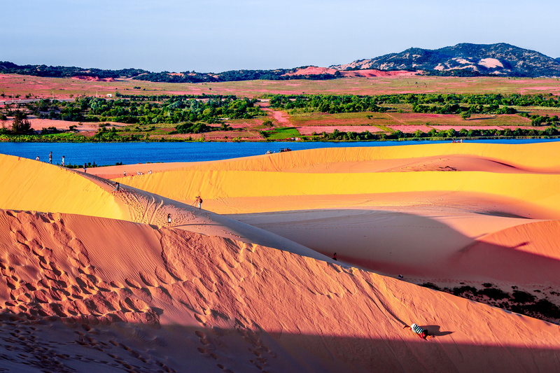 sand, non-urban scene, mui ne, 4K, mountain, vietnam, dry, landscape, tranquility, adventure, plant, sunny, arid climate, mountain range, sand dunes, desert