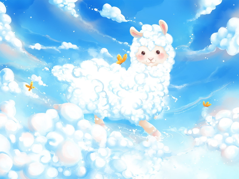 animals, easter, white color, animal representation, sky, animal themes, animal, still life, toy, day, alpacas, nature, close-up, 720P, stuffed toy, birds