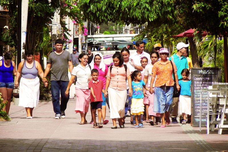 togetherness, full length, neighborhood, children, crowd, boy, outdoors, family time, mexican, city, happiness, sunday, stroll, community, tree, colombia