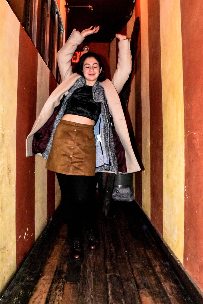 young adult, clothing, woman, colombian, smiling, one person, beautiful woman, emotion, st. mazie bar and supper club, united states, architecture, standing