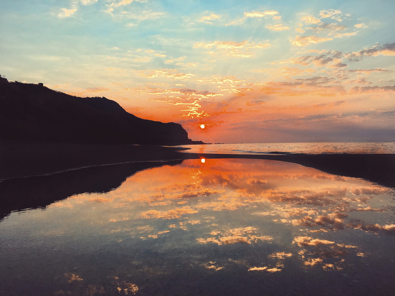 sea, tranquil scene, beach, remote, idyllic, reflection, land, ocean, sun, no people, nature, beauty in nature, cloud - sky, scenics - nature, méxico, sky