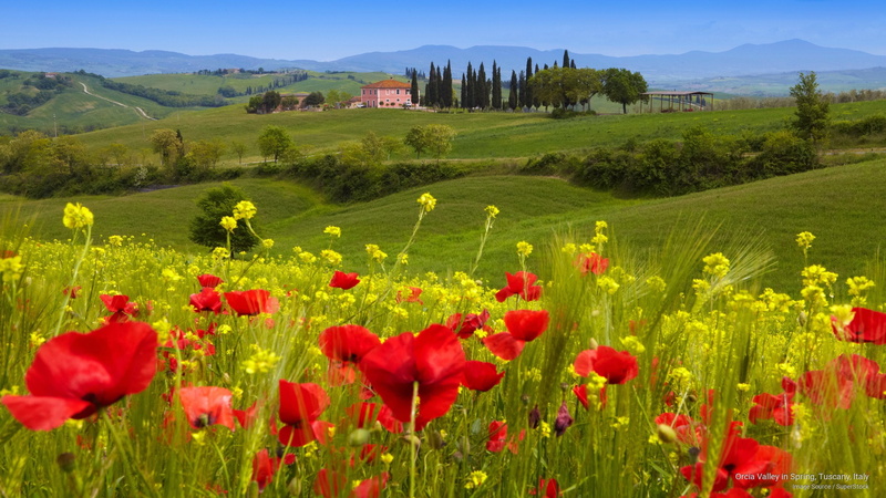 spring, 2K, tuscany, orcia, italy, valley, Spring/Summer