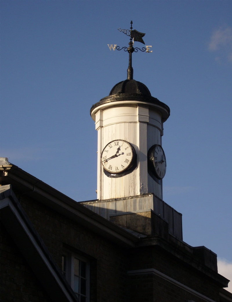 structure, clock, no people, outdoors, Weather Vane, white clock tower, historic, roman, clear sky, time, weather, building exterior, old, architecture design