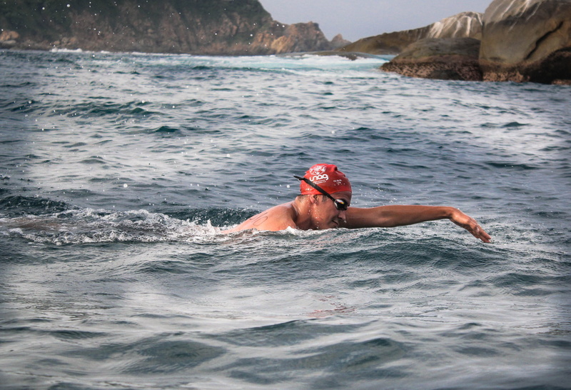 swimwear, water, 2K, vacations, sport, man, lifestyles, daytime, shirtless, baseball cap, cap, holiday, clothing, sea, paddle, swimming, ocean, waterfront