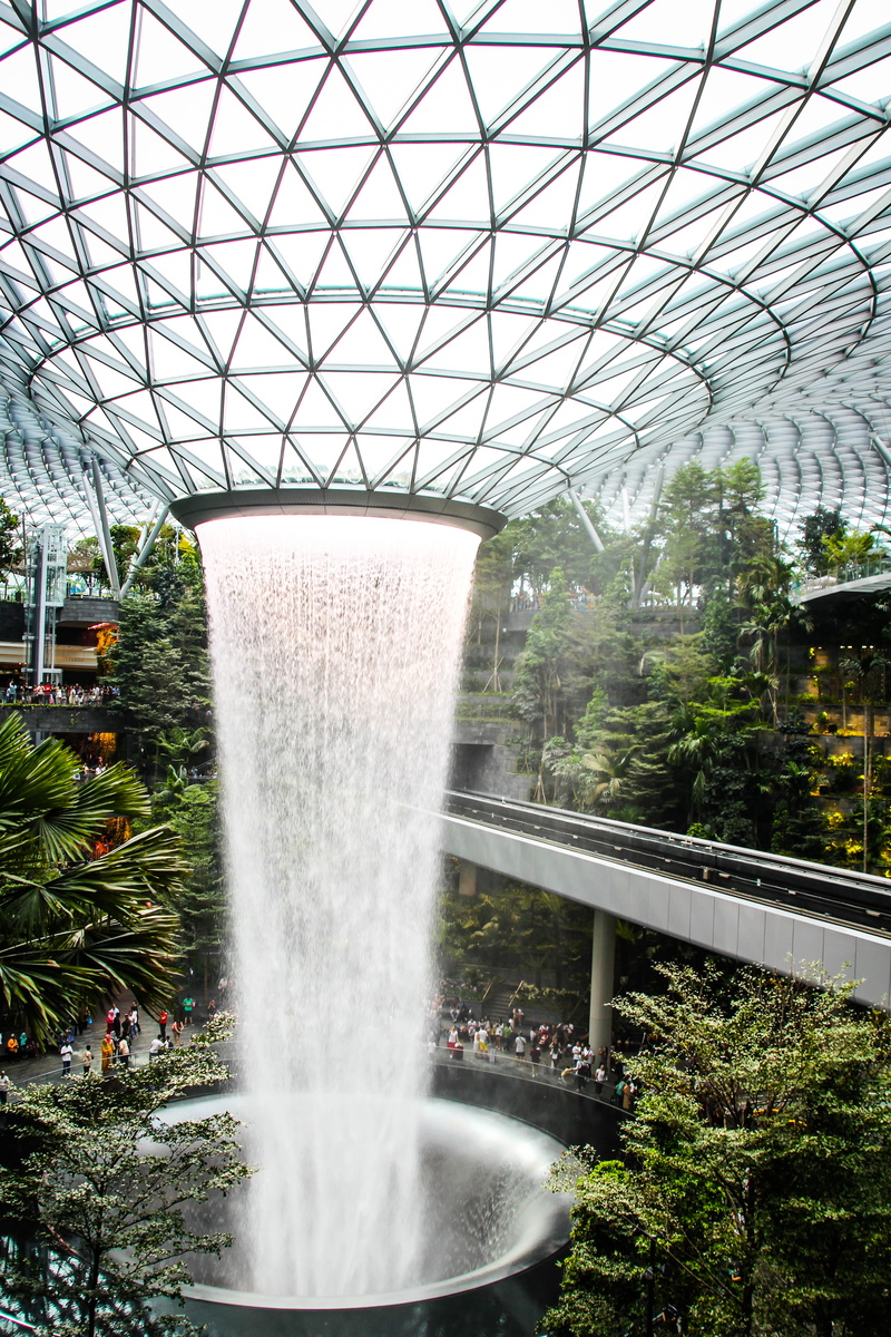 greenhouse, architecture, no people, outdoors, transportation, beauty in nature, blurred motion, tree, garden, singapore, plant, spraying, day, nature
