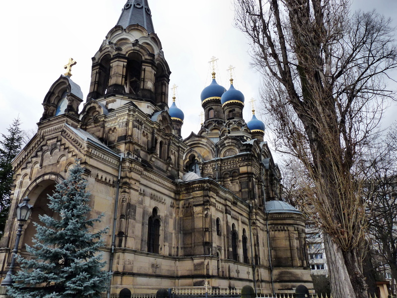 germany, religion, sky, Dresden, russian orthodox, plant, history, belief, tree, building, church in dresden, architecture, outdoors, place of worship