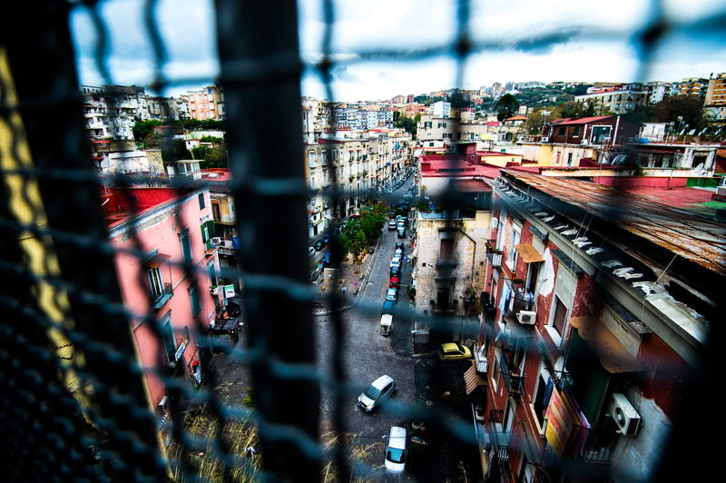 transportation, city, high angle view, outdoors, reflection, window, nature, sky, intersection, streets, water, residential district, day, naples, no people