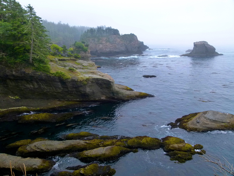 day, tranquil scene, rocky coastline, tranquility, solid, mist, 4K, rock, rock - object, ocean, sky, washington state, outdoors, coast, scenics - nature