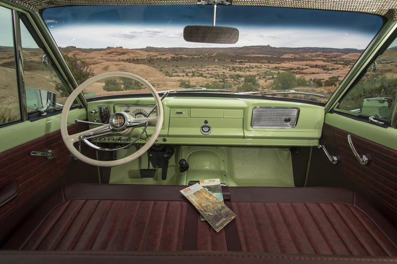 land vehicle, car, 4x4, nature, suv, truck, transparent, window, stationwagon, indoors, day, jeep, wagoneer, motor vehicle, sky, mode of transportation