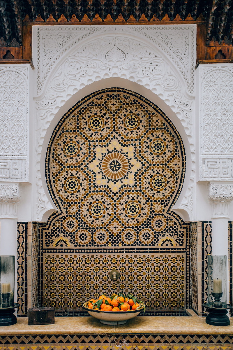 dome, 2K, hospitality, no people, built structure, craft, orange, creativity, morocco, design, arched, place of worship, ryad, ornate, tile, apartment