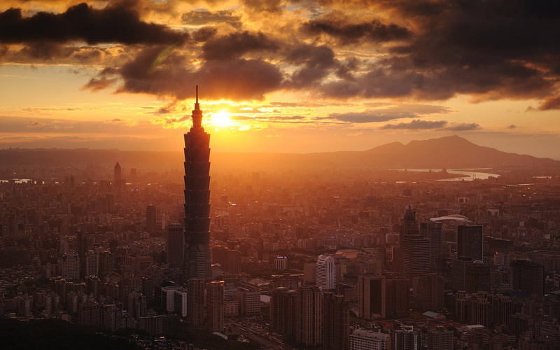 Light, Building, 1080P, Cities, China, Cityscape, Night, Skyscraper, Architecture, Taiwan, Sunset, City, Taipei, Taipei 101