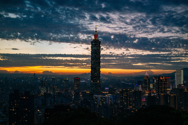Taipei 101, Building, Man Made, City, Skyscraper, Cloud, Cityscape, Taiwan, 1080P, Sunset