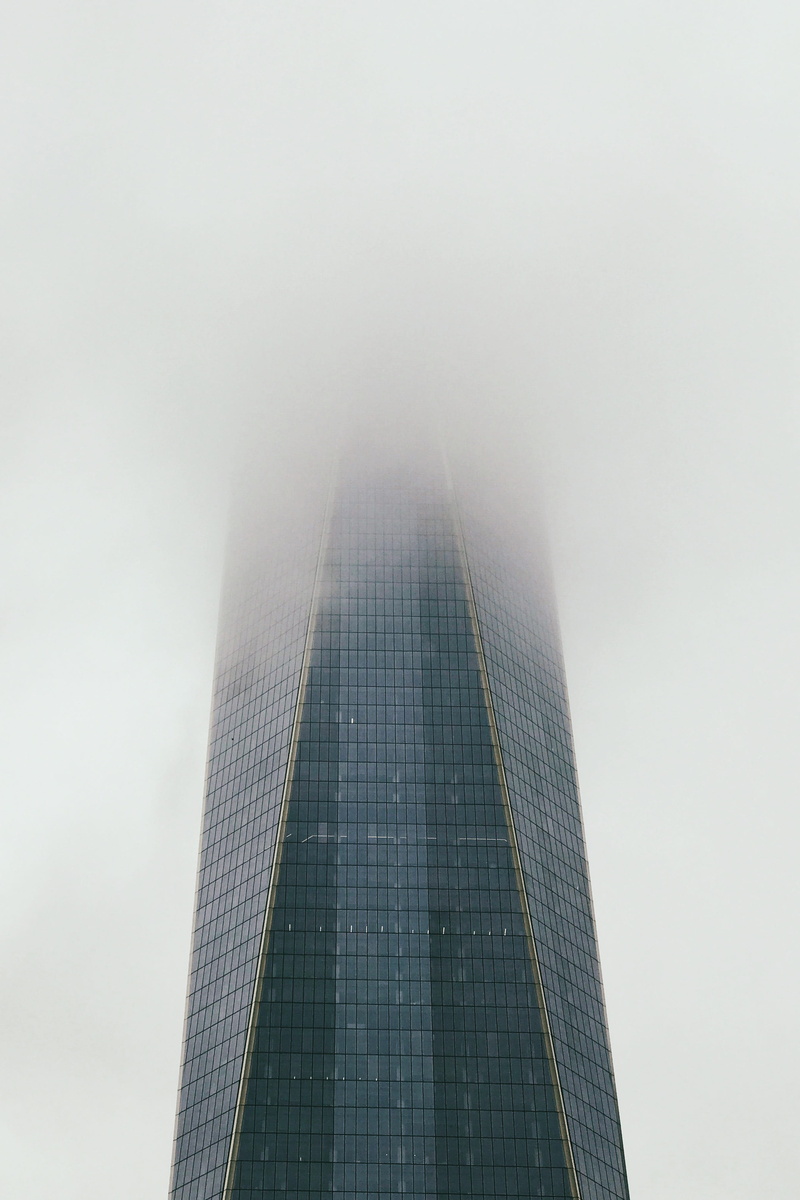 city, 4K, world trade center, tall - high, building, skyscraper, nyc, cloudy, united states, nature, sky, new york, smog, foggy, day, office, dom tower