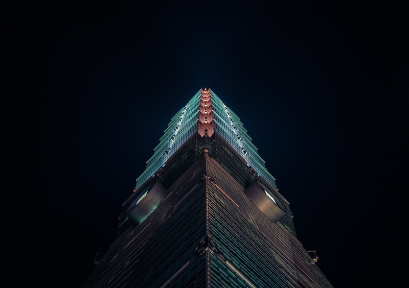 tall - high, skyscraper, travel destinations, city, tower, view, 5K, building exterior, spire, taipei 101, metropolis, landmark, downtown, cityscape, modern