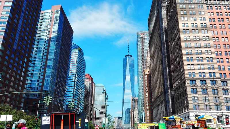 street, no people, financial district, 4K, sky, urban, tower, building exterior, modern, building, manhatan, low angle view, city life, Building, City