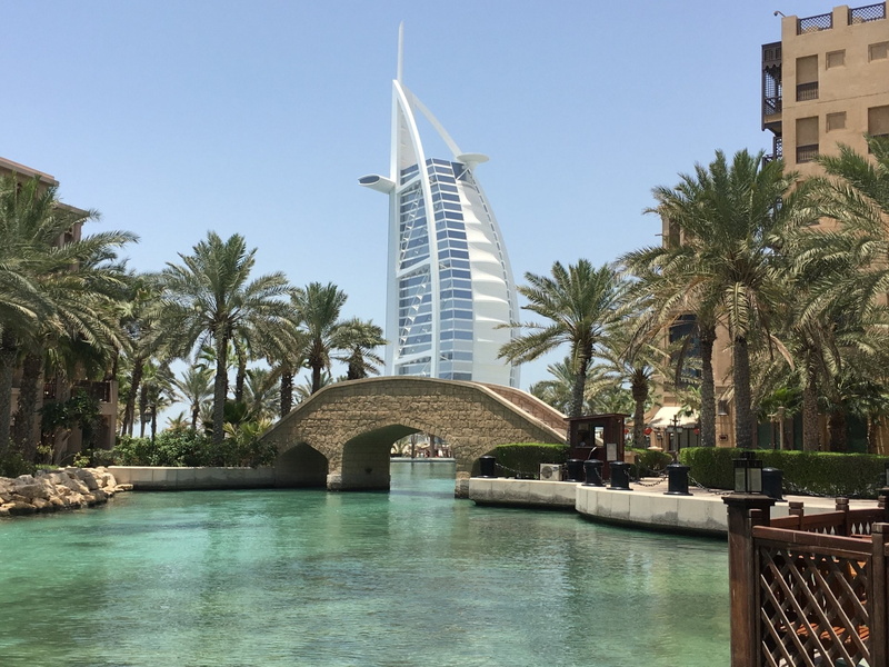Dubai, Palm Tree, Buildings, United Arab Emirates, Bridge, 1080P, Burj Al Arab, Building