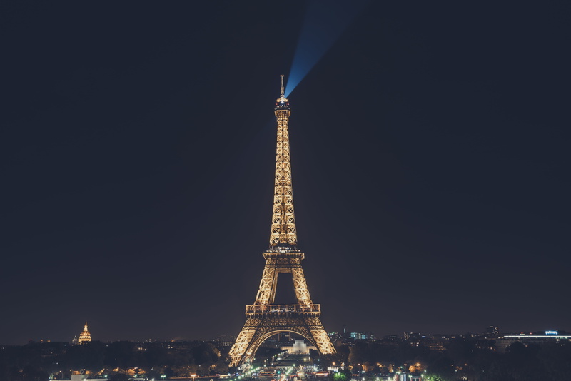 illuminated, tower, tourist destination, time, sunset, eiffel, building, city life, skyscraper, cityscape, eiffel tower, city, tourist attraction, spire