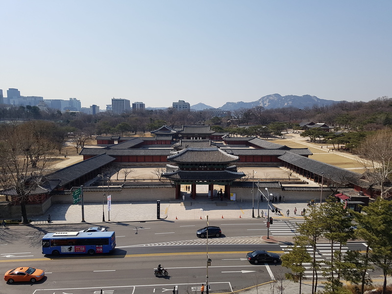 nature, built structure, sky, korea culture, cityscape, travel destinations, outdoors, architecture, motor vehicle, tree, road, no people, safflower visitors