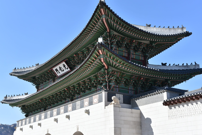 roof tile, korea, traditional, ornate, built structure, cultural property, religion, roof, forbidden city, day, building, place of worship, sky, building exterior