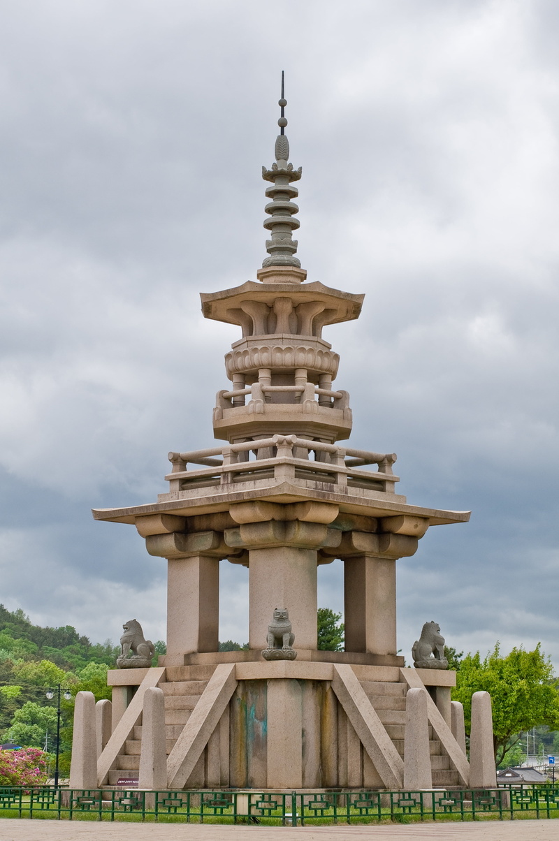 travel destinations, history, tourism, art and craft, 4K, travel, sky, korea, ornate, outdoors, cloud - sky, korean, construction, the tahōtō, stone tower
