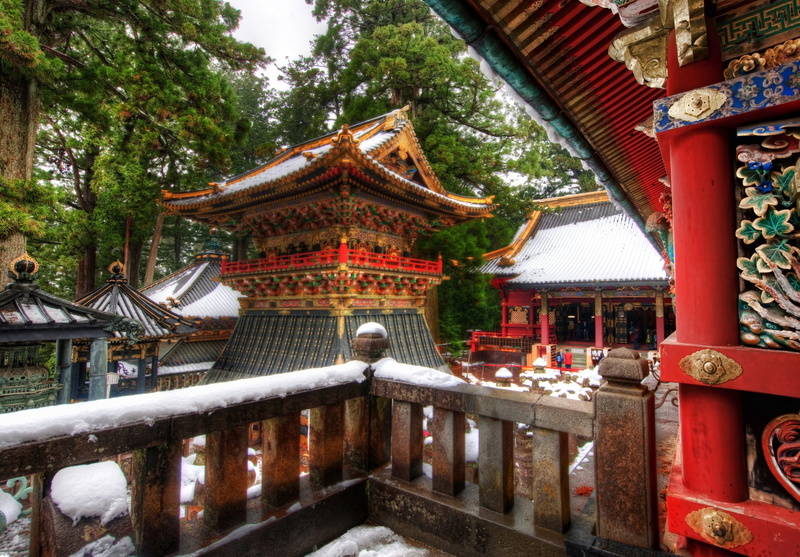 Tochigi Prefecture, Nikko, 1080P, Japan, Snow, Temples, Temple