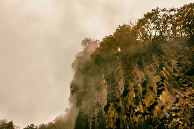 plant, non-urban scene, kegon falls, autumn, cliff, tranquil scene, outdoors, tranquility, japan, landscape, no people, environment, nature, smoke - physical structure