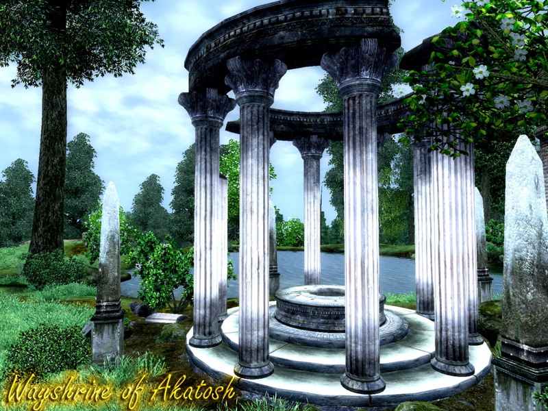 The Elder Scrolls IV: Oblivion, built structure, colonnade, garden, park, tree, sky, architecture, 720P, travel, day, hedge, ancient civilization, architectural column