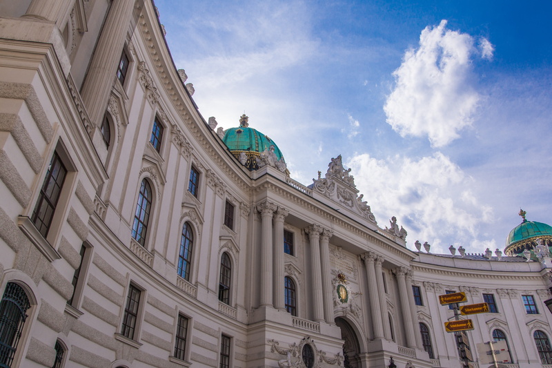 cloud - sky, classical style, building, travel, dome, no people, nature, vienna, city, historically, the past, 5K, hofburg imperial palace, day, architectural column