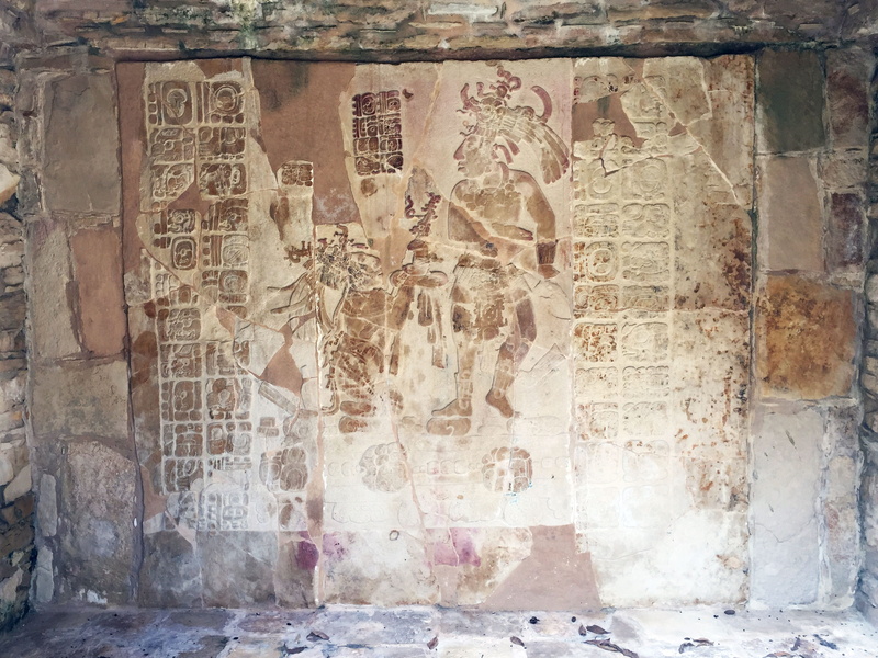 mexico, soil, floral pattern, palenque, art and craft, wall, no people, mayan, indoors, the past, weathered, chiapas, creativity, temple, damaged, flagstone