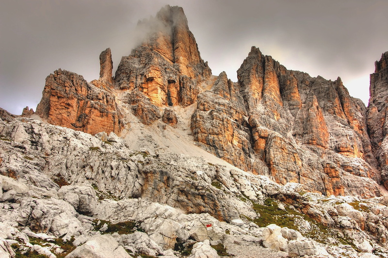 dolomites, formation, nature, boulders, outdoors, rocky mountains, landscape, rubble field, view, no people, beauty in nature, cliff, rock formation, fanes wall