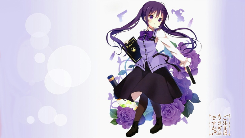 1080P, business person, full length, nature, purple, digital composite, studio shot, adult, front view, hairstyle, business, anime girls, Gochuumon wa Usagi Desu ka?
