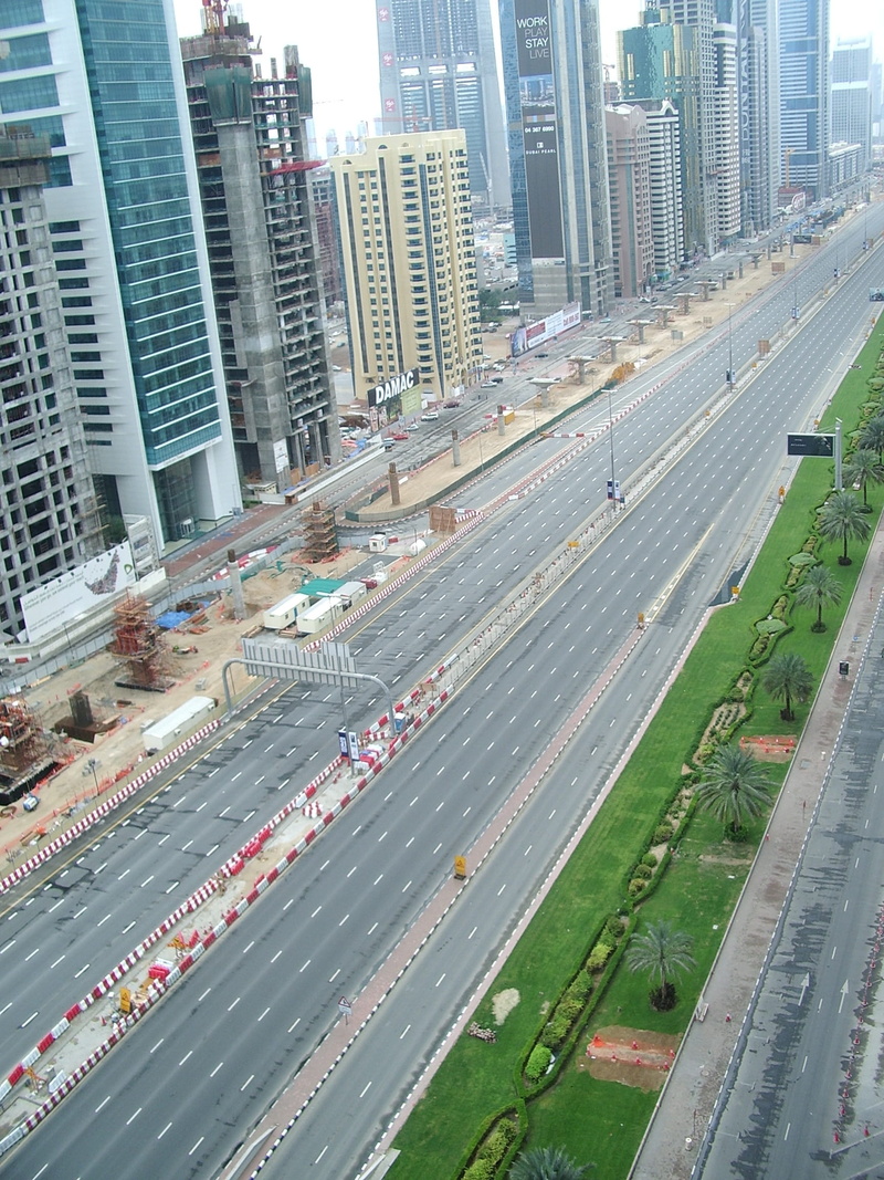 city life, no people, urban Skyline, aerial View, city, outdoors, Uae, building Exterior, Road, office building exterior, united arab emirates, transportation
