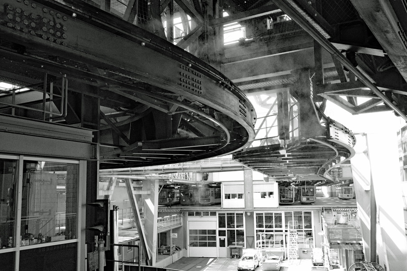 vohwinkel, architecture, building, ceiling, indoors, terminus, railway depot, reflection, monorail trains-to-depot, industry, workshop, factory, wuppertal