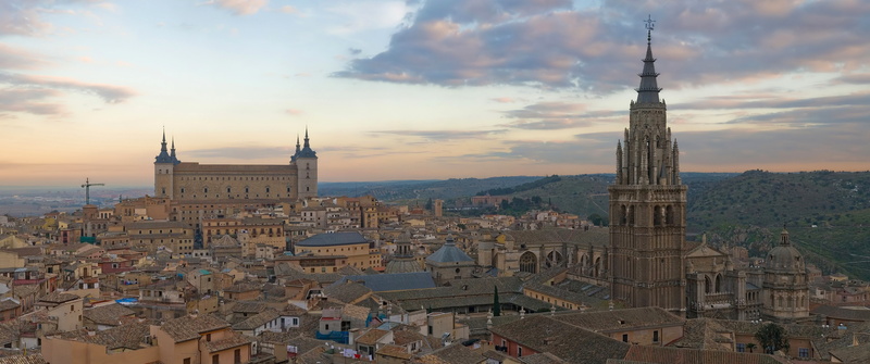 fort, cathedral, old building, Toledo, city, 4K