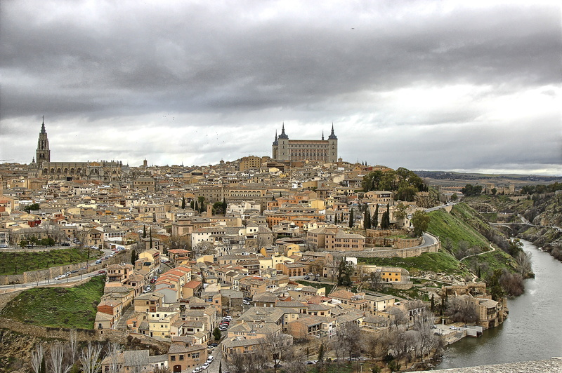 panoramic, history, residential district, nature, town, toledo, photo, tajo, architecture, building exterior, crowded, 5K, high angle view, place of worship