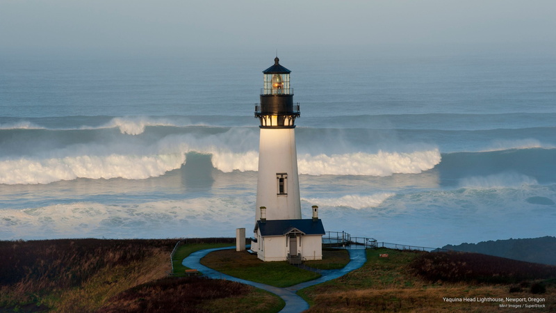 oregon, newport, yaquina, head, lighthouse, Architecture, 2K