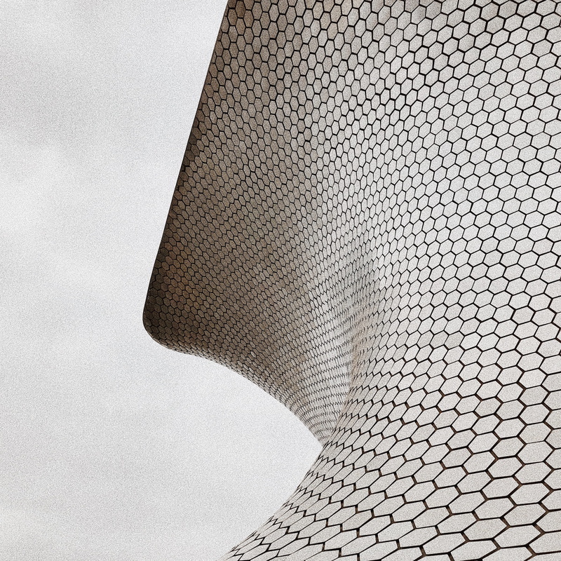 sky, modern, texture, low angle view, art, day, wire mesh, wall, no people, soumaya, 2K, close-up, pattern, digital, gray, city, built structure, outdoors