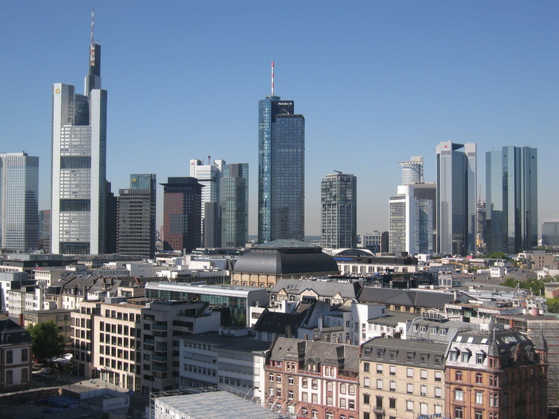 frankfurt, germany, 2K, panorama, skyscrapers